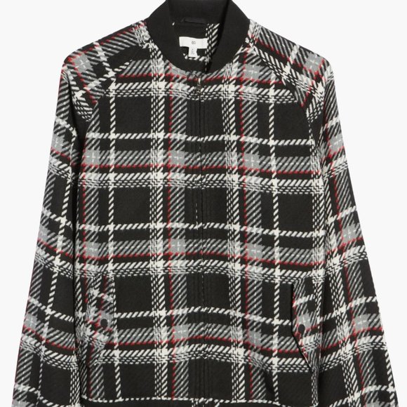 bp Other - Plaid Bouclé Bomber Jacket